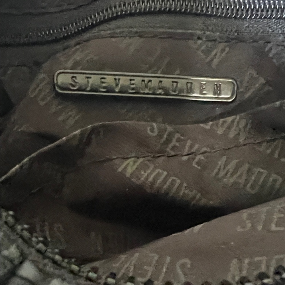 Steve Madden Black Embossed Mini Satchel - Picture 2 of 12